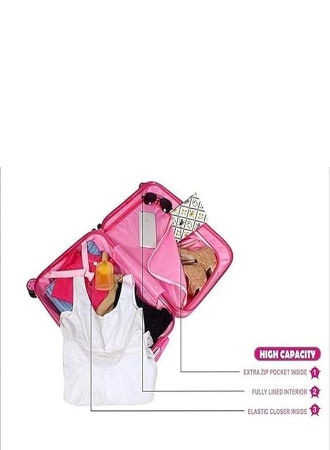 Swarn Products حقيبة أطفال بعجلات دوارة 360 درجة من البولي كربونات من سوارن برودكتس - 4 عجلات - حقيبة ترولي مطبوعة للأطفال من يو إن إي بيبي - (21 بوصة) - 516 - Image 4